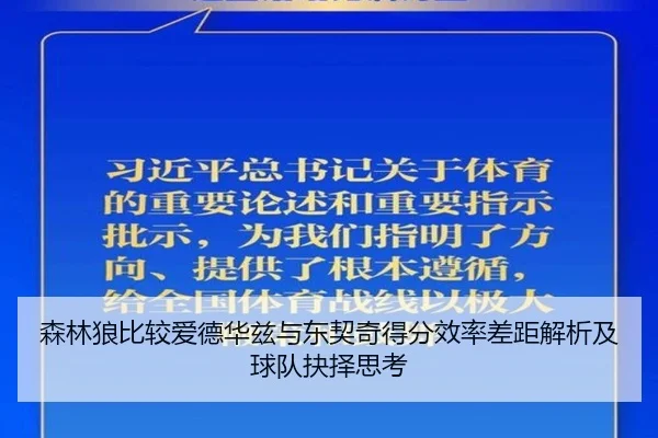 森林狼比较爱德华兹与东契奇得分效率差距解析及球队抉择思考